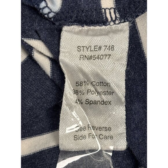 Athleisure Cabi Navy & White Striped Racerback tank top - Picture 5 of 7